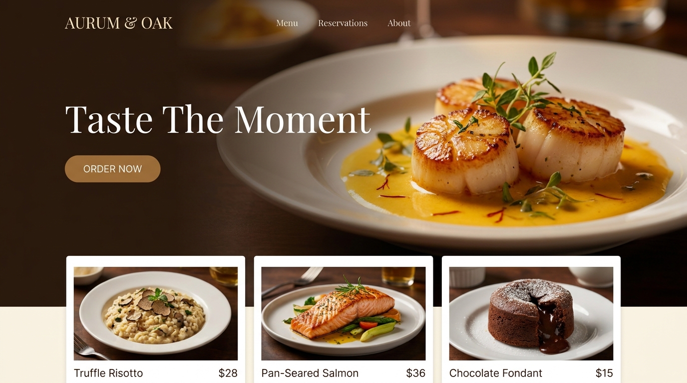 Contoh Website Restoran